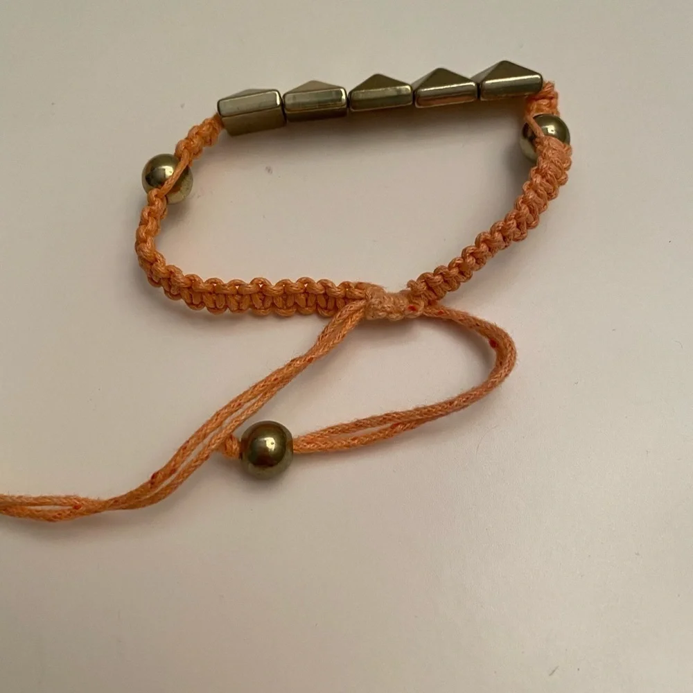 Set of two coral bracelets.